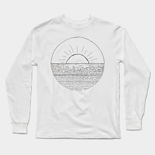 Sun-lit Ocean Sketch Long Sleeve T-Shirt